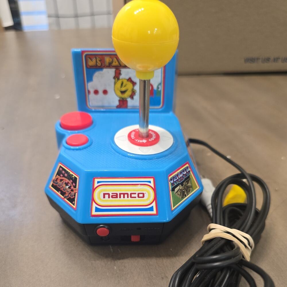 Namco Ms. Pac-Man Plug And Play TV Game Joystick Handheld Tested Working